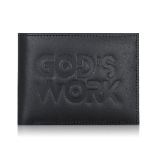 God's Work Genuine Leather Wallet- Signature Series Proclaim Clothing.