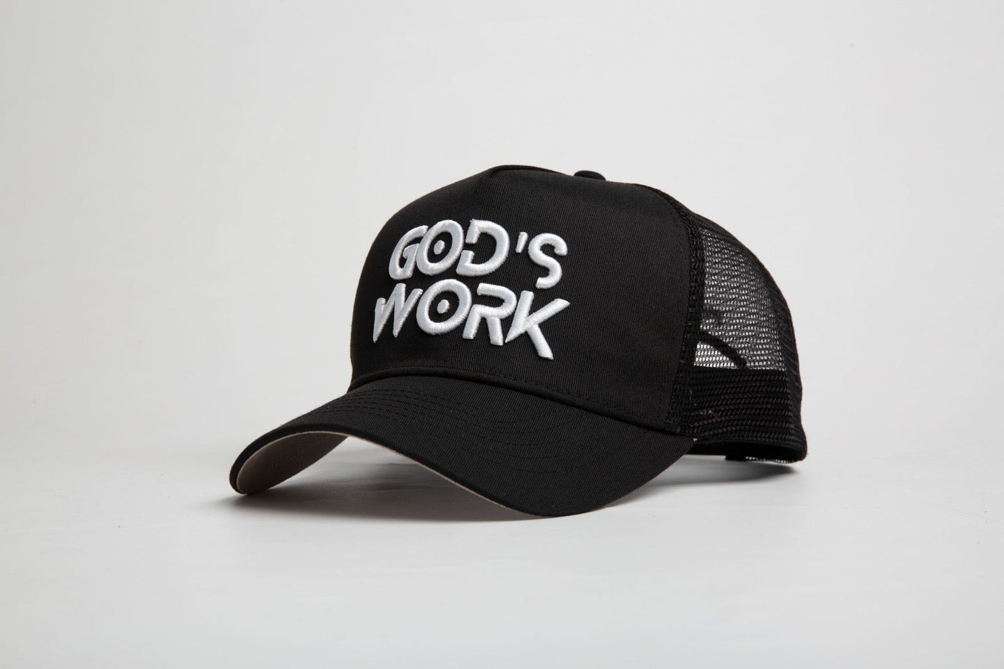 God’s Work- Signature Series Black Mesh Snap-back Proclaim Clothing.