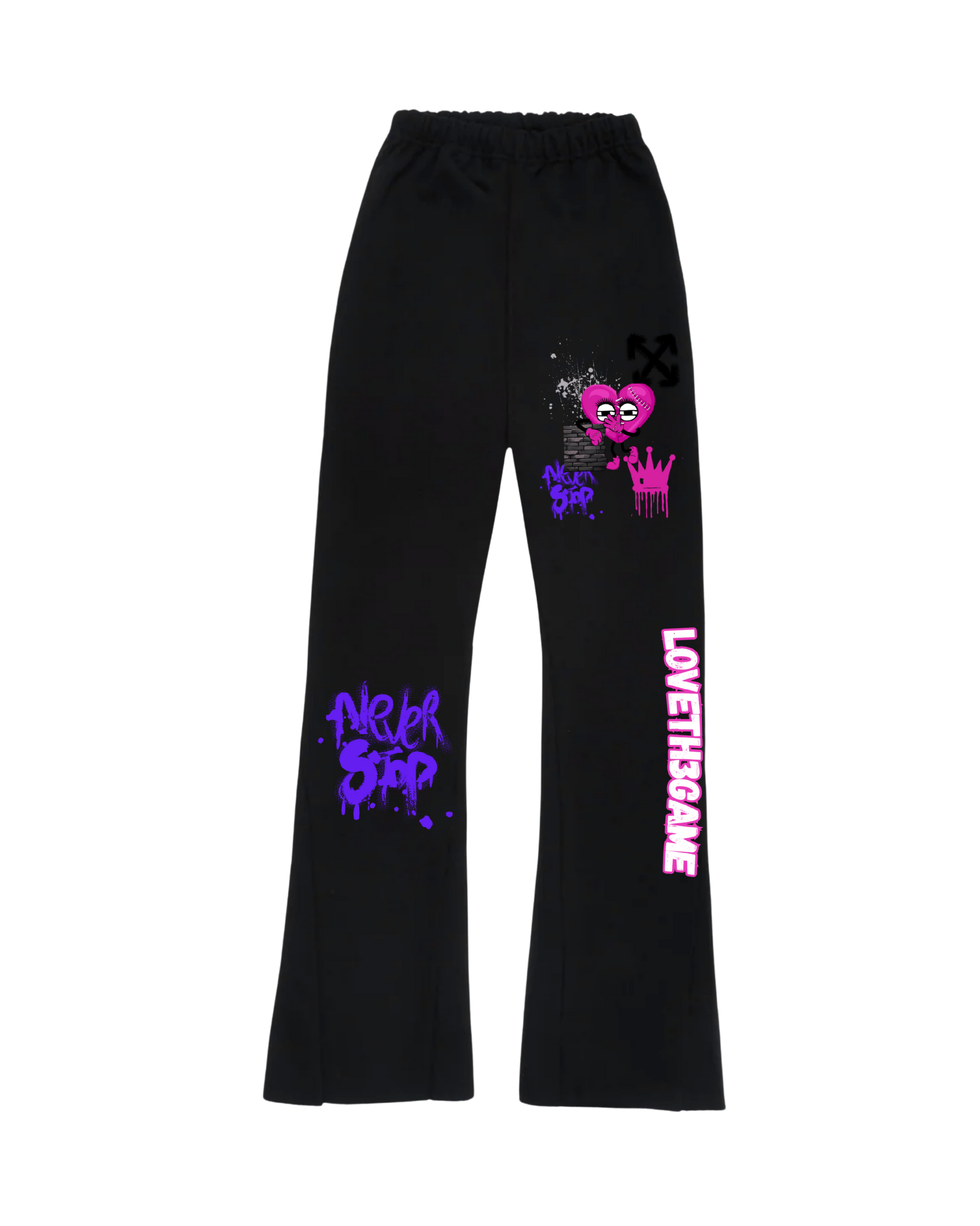 Pink Hearted Sweatsuit Loveth3game Clothing