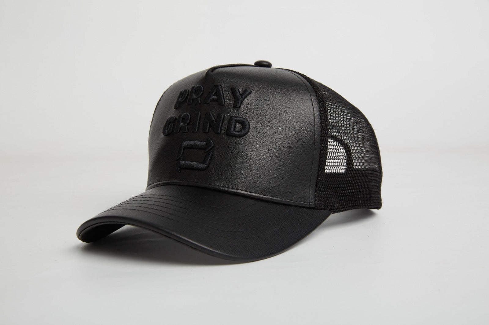 Pray Grind Repeat- Asphalt Leather / Signature Series Snap-Back Proclaim Clothing.