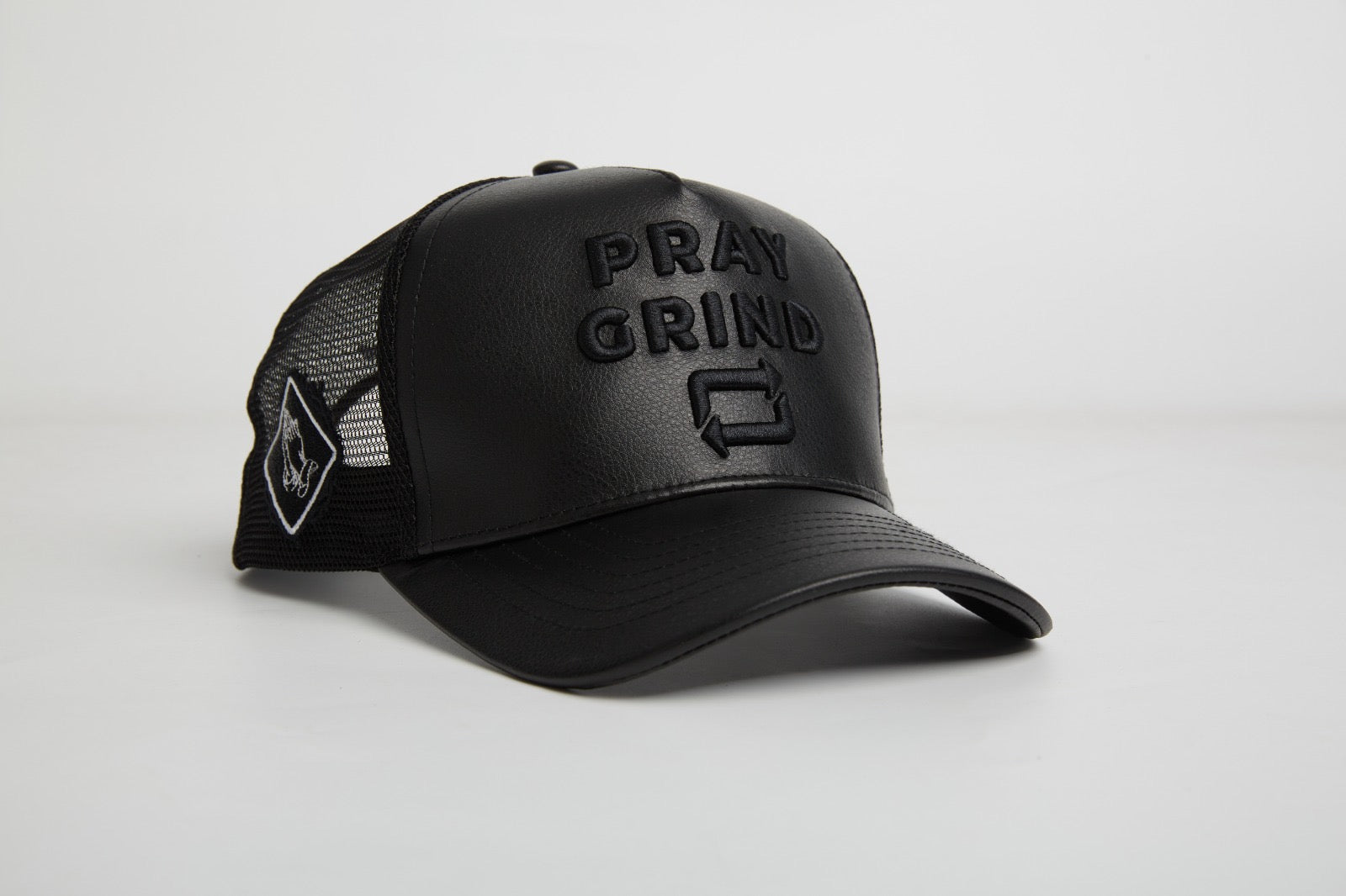 Pray Grind Repeat- Asphalt Leather / Signature Series Snap-Back Proclaim Clothing.