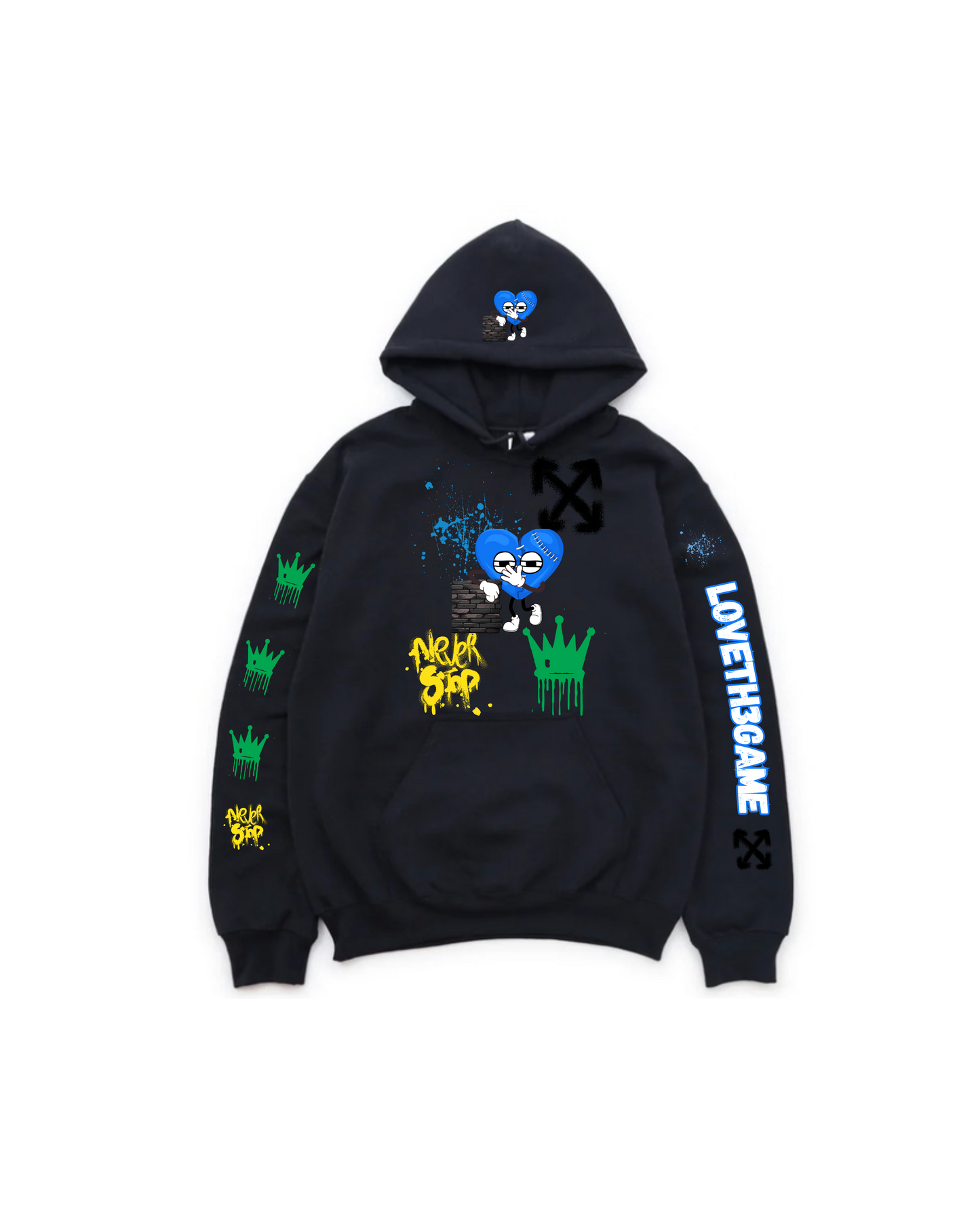 Blue Hearted Sweatsuit Loveth3game Clothing