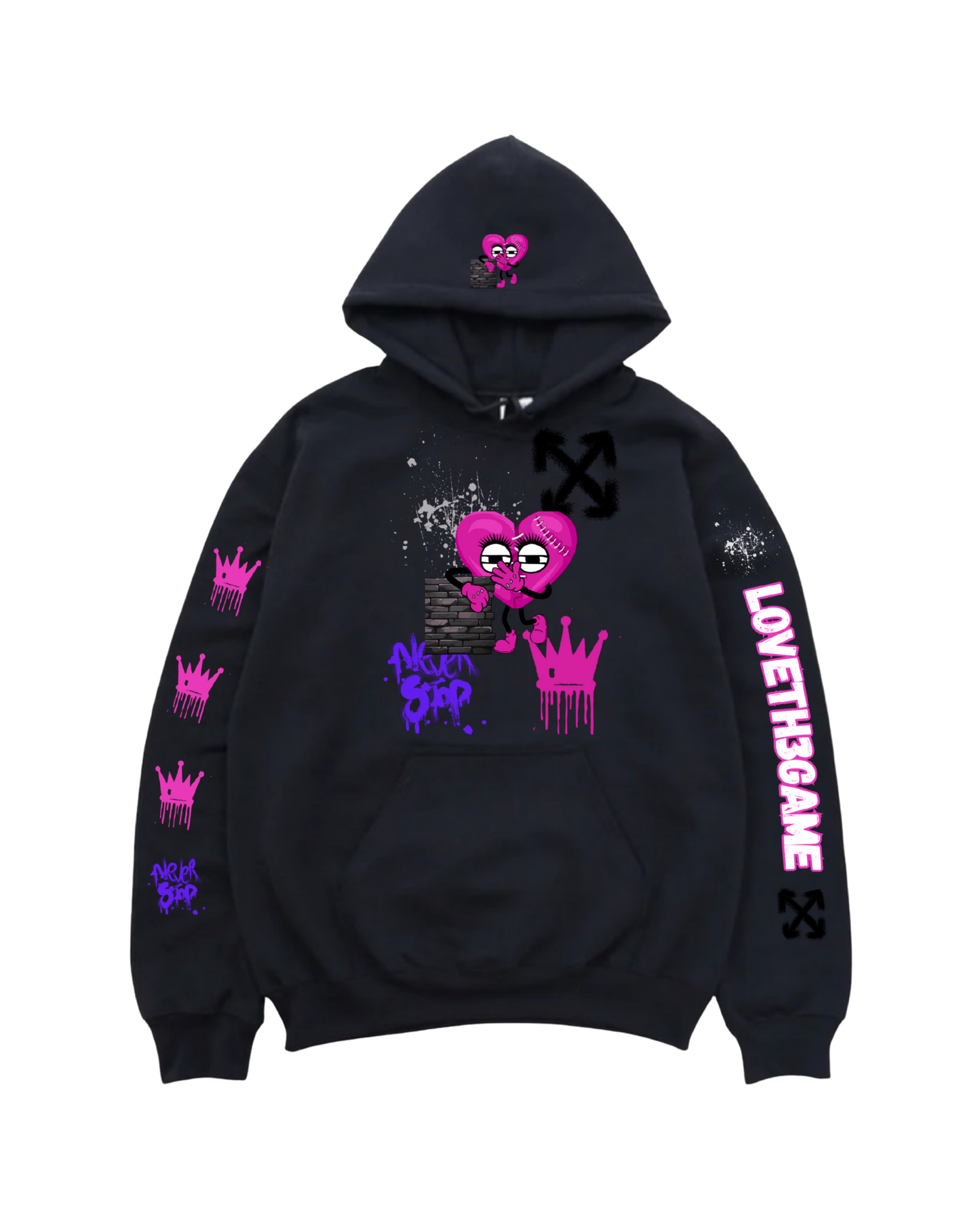 Pink Hearted Sweatsuit Loveth3game Clothing