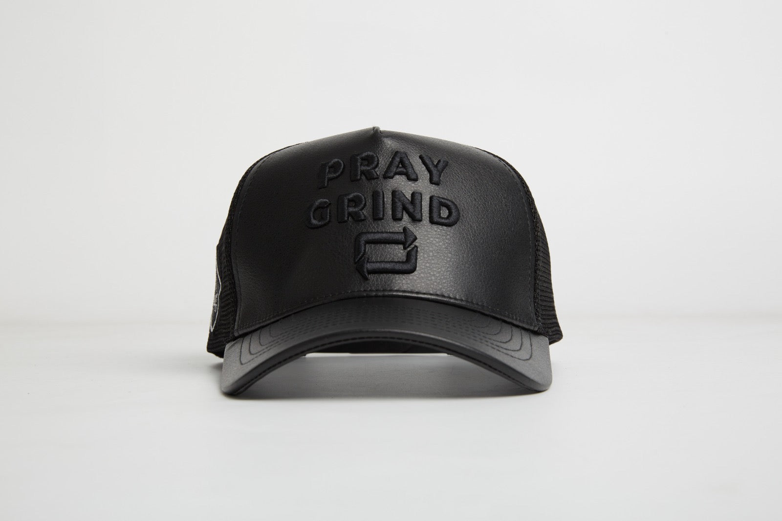 Pray Grind Repeat- Asphalt Leather / Signature Series Snap-Back Proclaim Clothing.