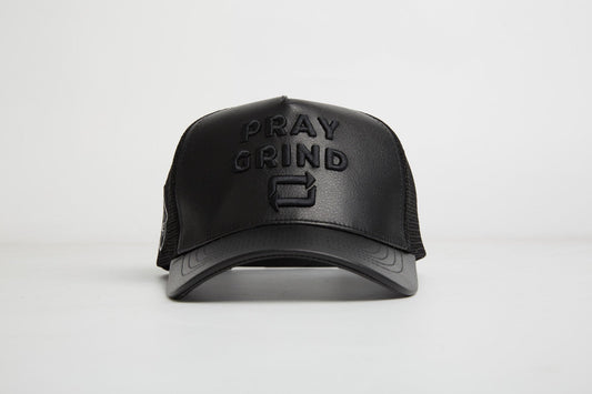 Pray Grind Repeat- Asphalt Leather / Signature Series Snap-Back Proclaim Clothing.