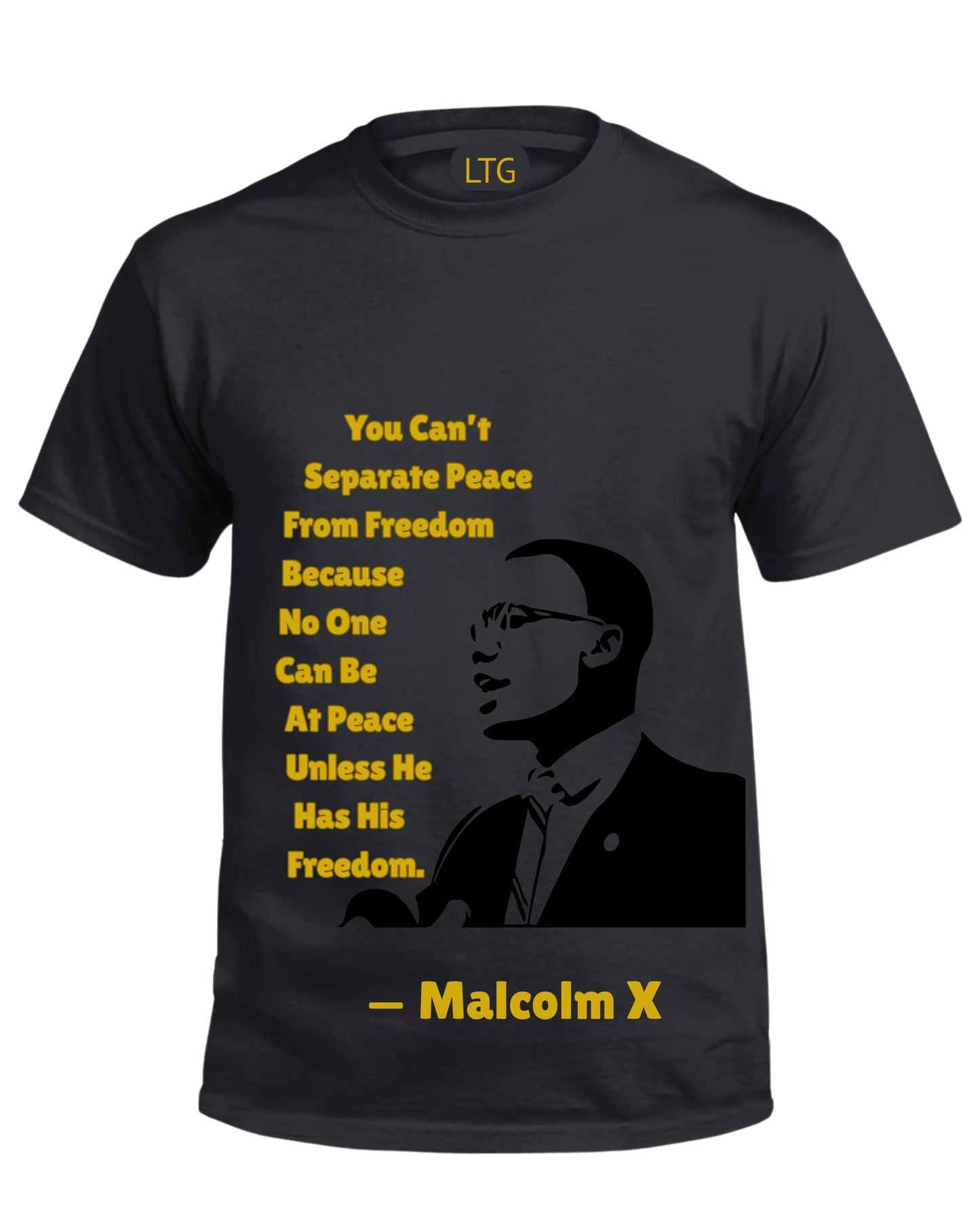 LTG Malcolm X Themed T-shirt Loveth3game Clothing