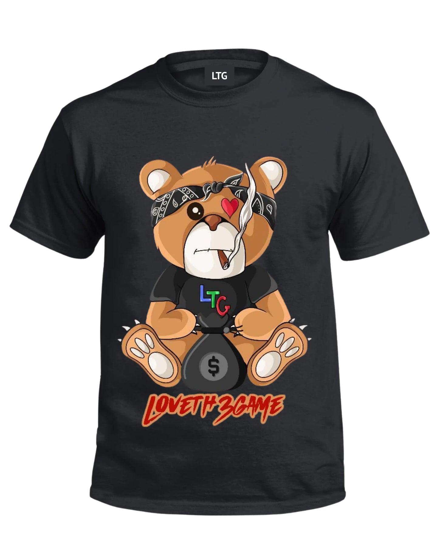 Smoking Bear Themed T-shirt Loveth3game Clothing