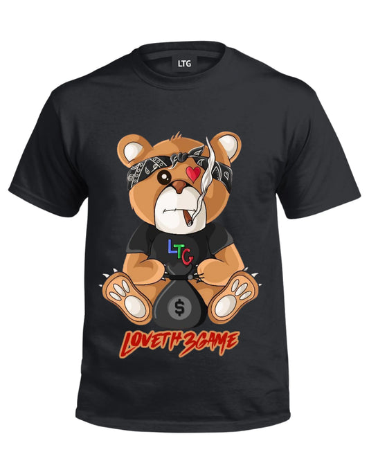 Smoking Bear Themed T-shirt Loveth3game Clothing