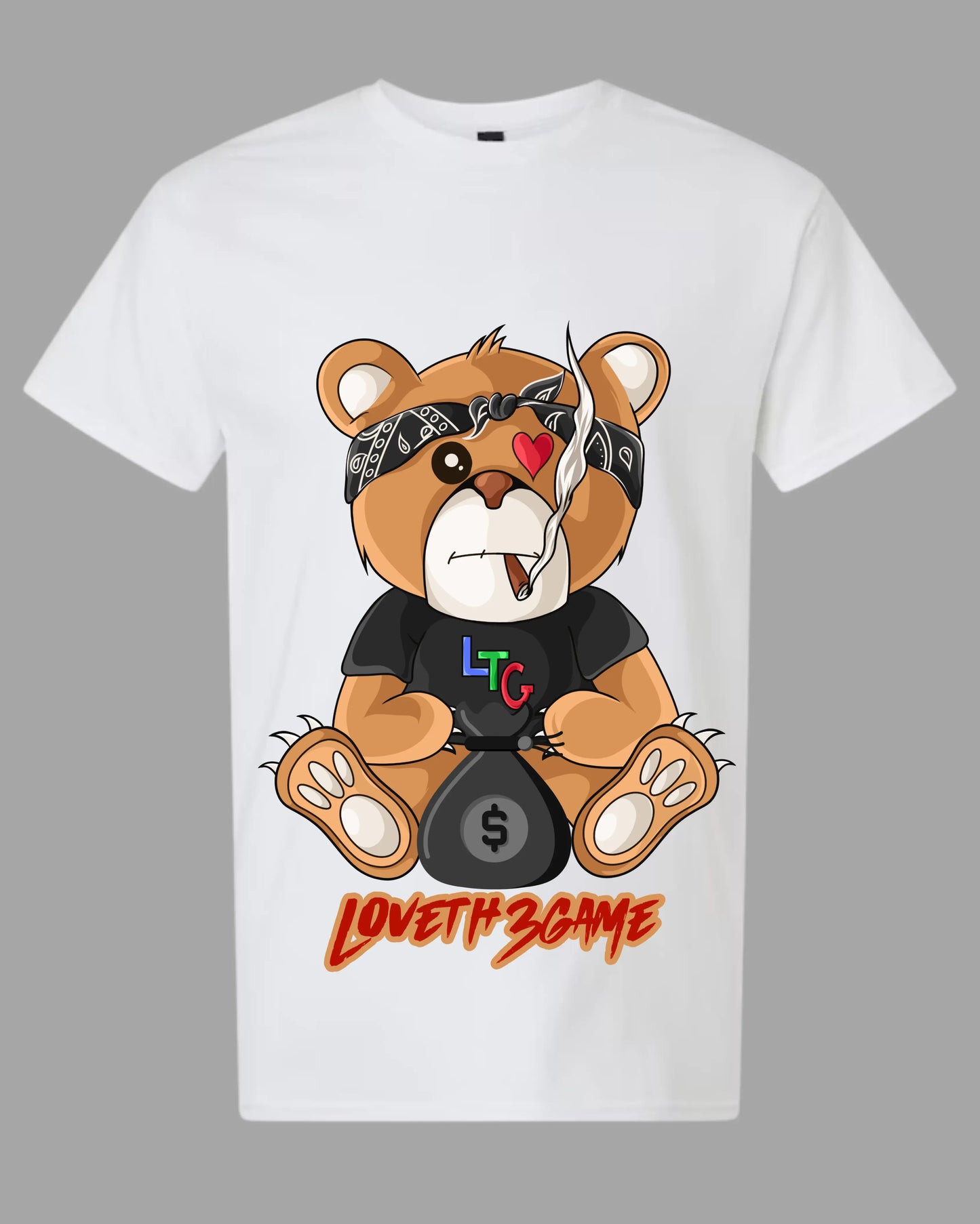 Smoking Bear Themed T-shirt Loveth3game Clothing