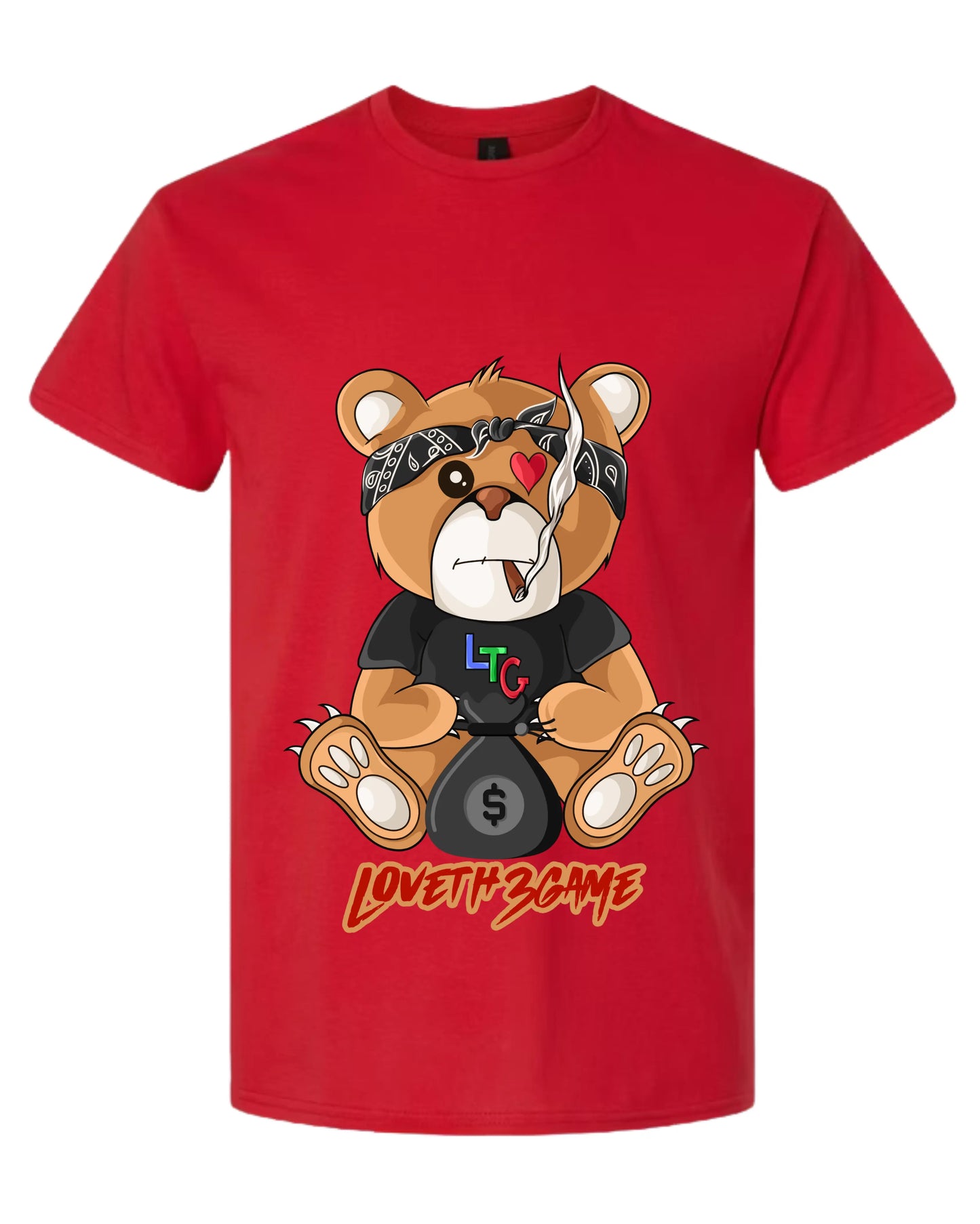 Smoking Bear Themed T-shirt Loveth3game Clothing