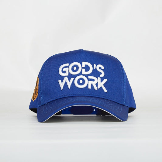 God’s Work- Signature Series Cobalt Snap-Back Proclaim Clothing.