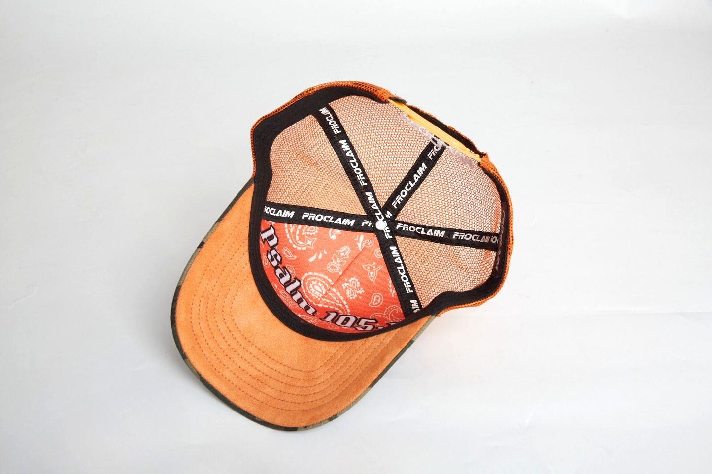 God’s Work- Signature Series Camo/Orange Mesh Snap-back Proclaim Clothing.