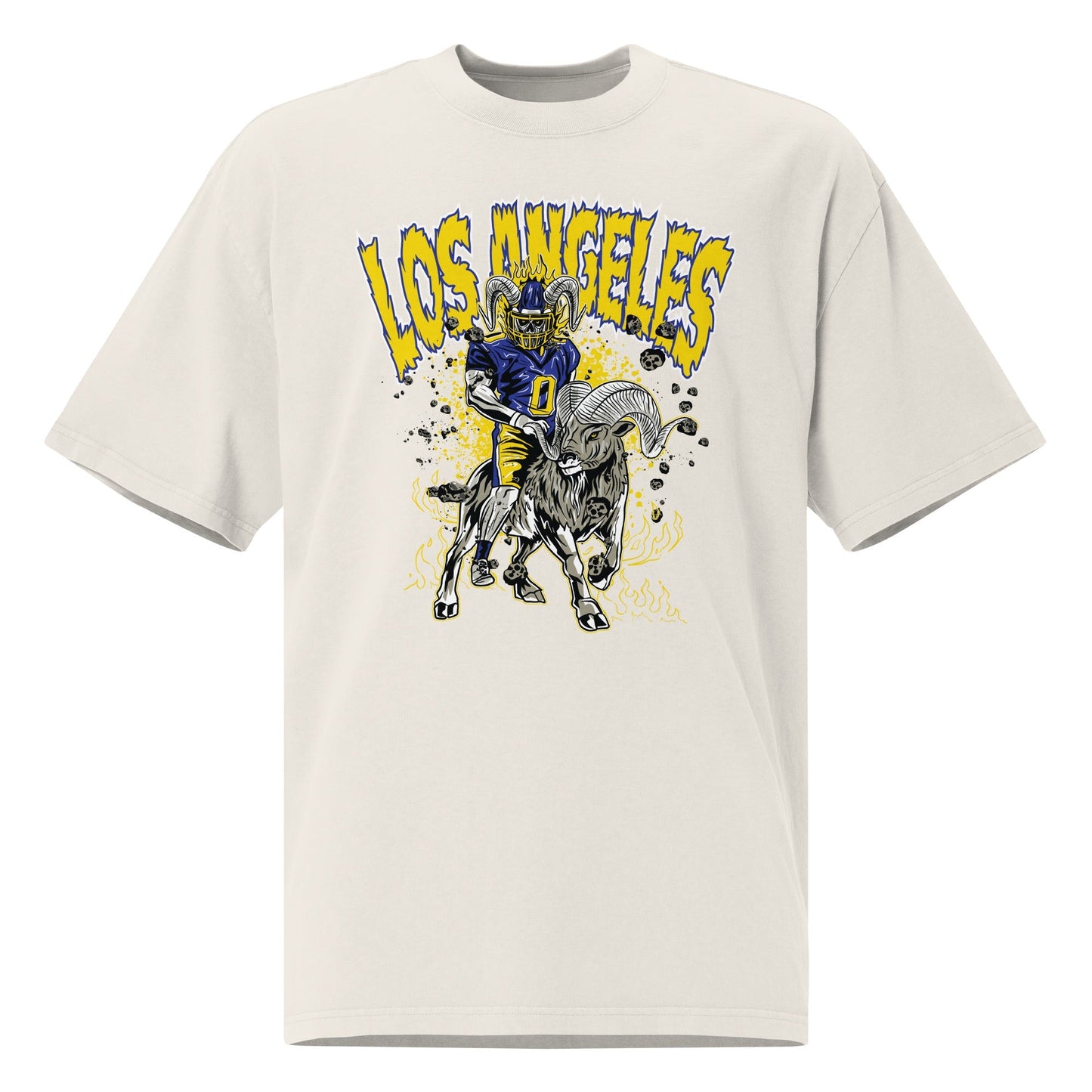 Los Angeles Rams "Staple" White T-Shirt Mercy Rule