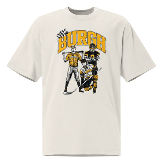 Pittsburgh "Hometown Heroes" Oversized White T-Shirt Mercy Rule